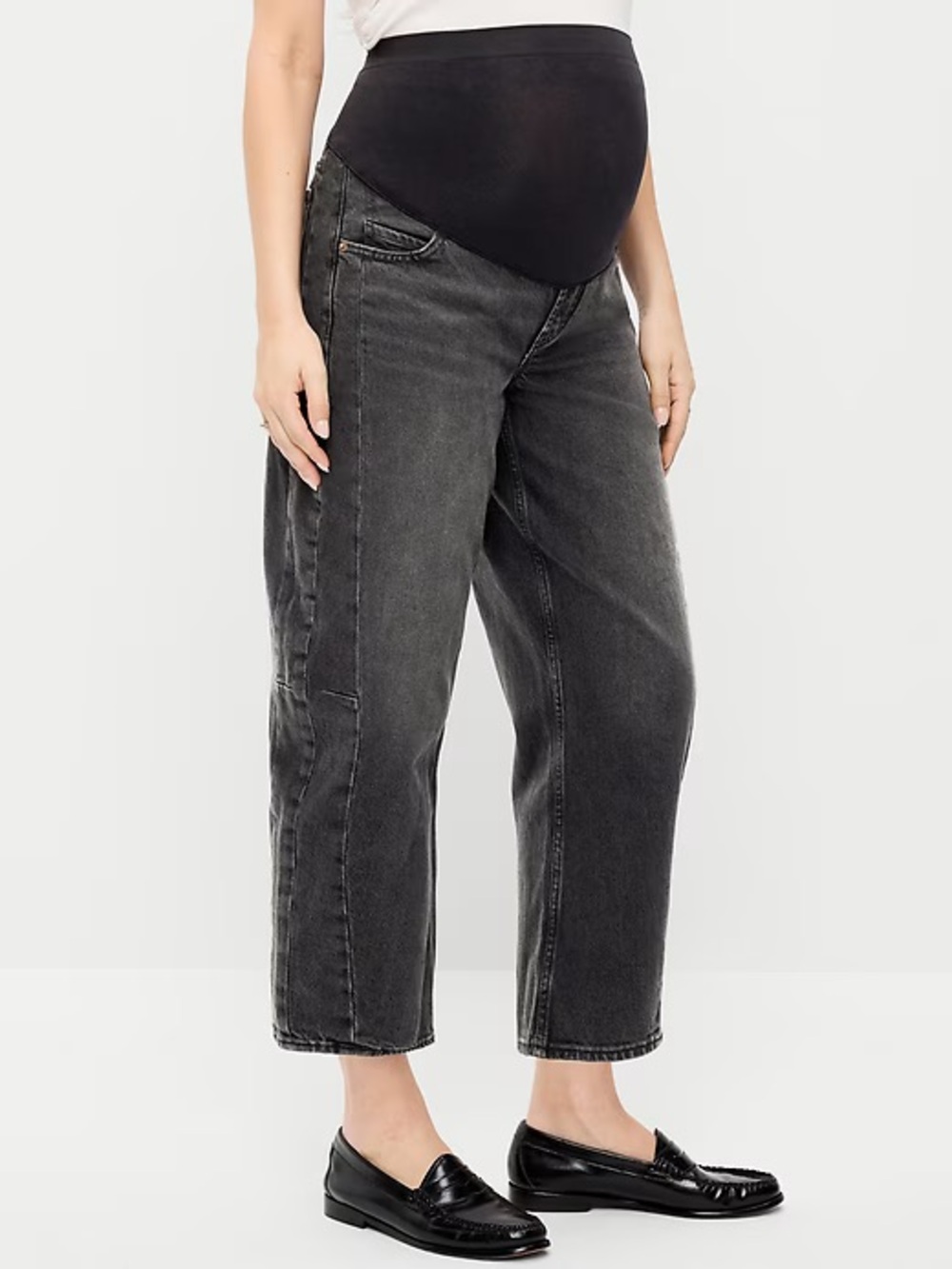 Old Navy Maternity Full Panel Barrel Ankle Jeans